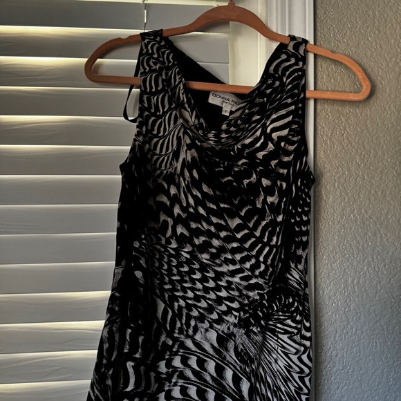 SUMMER COLLECTION VINTAGE Elegant Black and White Maxi Dress - Picture 4 of 8